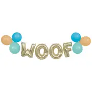 Woof Foil Letter Balloon Banner Kit (Air Fill)