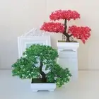 Realistic Mini Bonsai Welcoming Pine Plastic Plant for Home Wedding Decor