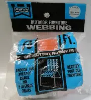 Vintage Air-Lite Outdoor Furniture Webbing 73ft. x 2.25" (73S) Orange/WhiteStrip