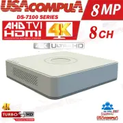 HIKVISION 4K 8CH 8 MEGAPIXEL 8 CHANNEL DVR DS-7108HUHI-K1 AHD-TVI OPTIONAL HDD