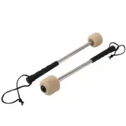 10X(2Pcs Bass Drum Mallet Felt Percussion Mallets Timpani Sticks with4525