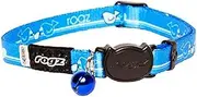 Rogz Kiddycat Safeloc Cat Collar Blue Small with Variable Load Safety Release Buckle