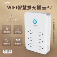 在飛比找PChome24h購物優惠-Gosund 酷客 WIFI智慧擴充插座 P2 臺灣版 九合