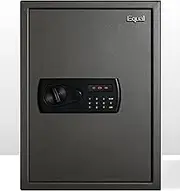Equal 55L SecureX Safe Locker for Home | Electronic Safe Locker with Pincode Access and Emergency Key - Lock X2 | 3 Years Limited Warranty | 55 Litre - Grey