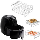 Baking Tray Skewers Air Fryer Stainless Steel Holder BBQ Rack Double-deck Home