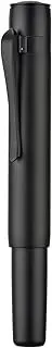 Hongdian M2 Black Forest Mini Fountain Pen, Medium Soft Nib & Sleek Shape Aluminium Short Pocket Travel Pen (Matte Black)