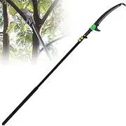 Telescopic Pole Saw, Manual Pruning Saw, Removable Aluminum Alloy Telescopic Rod, Pruner Landscaping Pruning Saw, for High Fruit Trees Branches Leaves, Black