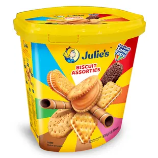 馬來西亞 Julie's 茱蒂絲 威化捲 草莓/巧克力  360克/什錦餅 530克 桶裝
