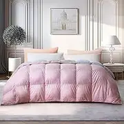 Rainbow Down Comforter Queen Size, 800 Fill-Power Fluffy Tie Dye Bedding Comforters, Lightweight Thicken Down Duvet Insert, 3D Baffle Box Stitching, Super Warm for Cold Weather/Sleepers,230x230cm
