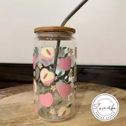 Peach Libbey Sipper Glass, Peach Beer Can Coffee Cup, Summer Fruit