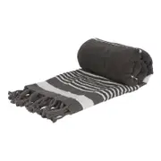 Nicola Spring Deluxe Cotton Turkish Beach Towels - 160cm x 90cm - Charcoal - Pack of 4