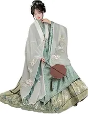 [IDZNFNFX] Chinese Style Ming Dynasty Hanfu Horse Face Skirt, for Stage Show Performances Cosplay