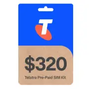 TELSTRA $320 PREPAID MOBILE PHONE MULTI FIT SIM CARD STARTER PACK KIT 4G, 5G