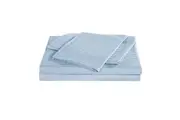 1200 Thread Count 100% Egyptian Cotton Sheet Set Stripe Hotel Grade King Size Chambray Sheets
