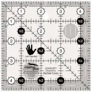 Creative Grids Left Handed Quilt Ruler 4.5 inch Square CGR4LEFT