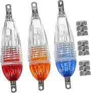Anneome 3pcs LED Glowing Fishing Lamp Creative Underwater Light for Night Fishing Fish Attractant with Options