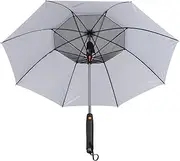 [Generic] UV Umbrella with Fan, Portable Sun Umbrella with Mist Spray and Cooling Function, 360 Rotation Beach Umbrella for Summer Travel, Beach, Bleacher, Patio, Fishing, BBQ Parties