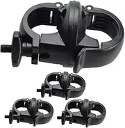 GAROZATION 4Pcs Bike Flashlight Holder Rotatable Torch Mount Stable and Convenient Cycling Lamp Rack for Safe Riding Durable Design for Easy Installation