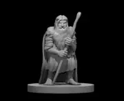 Dwarf Male Druid V3 Adventurer Fighter Cleric 28mm Scale DND D&D Tabletop Mini