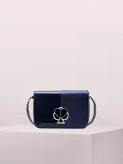 nicola metallic bicolor twistlock medium shoulder bag