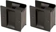 Design House 182105 Pocket Door Passage Hall and Closet Pull Oil Rubbed Bronze 2-Pack