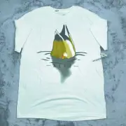 Neff Shirt Mens Large White Duck Butt Short Sleeve Pull Over