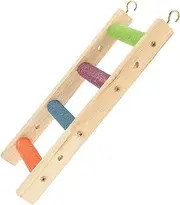 BELLIFFY Parrot Ladder Toy Bird Climbing Platform Wooden Ladder Bird Toys for Cockatiels Mini Macaws
