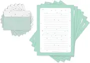 Friendly Fox Letter Paper Set Triangles, DIN A4 Writing Paper with Lines, 20 Sheets with 20 Envelopes, Printed on One Side