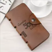 Men's Leather Long Wallet Pockets ID Card Clutch Bifold Purse Checkbook Billfold
