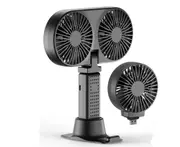 F05 Desktop Single and Double Head Portable Charging Handheld Small Fan Mini Usb Cooling Device with Mobile Phone Bracket Base