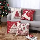 Square Throw Pillow Cover Merry Christmas Cushion Case New Pillow Covers