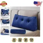 Ergonomic Twin Wedge Headboard Pillow Set with Side Pockets for Convenience