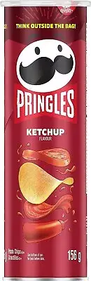 3 Packs of Pringles Ketchup Flavor Potato Chips 156g FRESH & DELICIOUS
