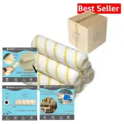 144 Pack 9-Inch Shedless Lint-Free Paint Roller Covers for Professional Painting