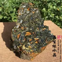 在飛比找樂天市場購物網優惠-天然綠碧璽原石礦教學標本 礦物晶體電氣石托瑪琳實物圖