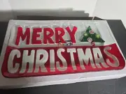 Lori Siebert for Silvestri Glass Fusion MERRY CHRISTMAS Cookie Platter TREE NIB