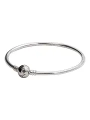 Pandora Moments Sterling Silver Charm Bangle 17CM -