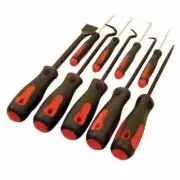 9Pc Scraper Hook and Pick Tool Set Car Removal Tool Seals Rubber Nonslip Handle