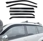 AUSGO Weathershields Compatible with Toyota Landcruiser Prado 120 Series 2003-2009, Injection Weather Shields Window Visors Wind Deflectors Sun Rain Guard 6PCS Set