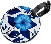 [CWAGFEQZ] 2-Pc Luggage Tags for Suitcases,Travel Tags for Luggage,Summer Hawaiian Blue Flower