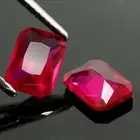 Natural Certified Burma Pigeon Blood Red Ruby 5x4 MM Emerald Pair Unheated Gems