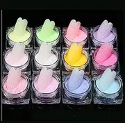 12 Colors Nail Art Candy Glitter Powder Set, Beauties Factory Sugar Dust Fine Powder Matte Effect Dipping Nail Decals Decorations