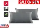 2x Mulberry Silk CHARCOAL Standard Pillow Case Slip Protector Genuine Silk Gift