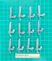 Chaos Space Marines Chainswords x 12 B Warhammer 40K RARE OOP I5 B