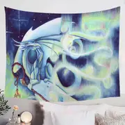 Aurora light Dragon Fantasy Art Tapestry