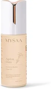 MYŚAA Anti-Aging Serum | Ageless Oasis Oil | Luxurious Radiant Glow Serum with Omega 3, 6, 9| Nourishes Skin & Reducing Dryness | Reduces Acne Scars, Wrinkles, Give Instant Glow | For Dry To Normal Skin - 30 ML