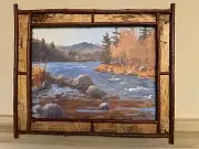 Hudson River Fall Plein Air Painting Landscape One Of A Kind Art