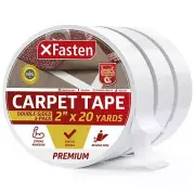 XFasten Double Sided Tape Carpet Tape for Area Rugs and Carpets, Removable, 2...