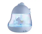 Creative Carousel Lights Ambient Romantic Music Night Light Bedside Bedroom Fantasy USB Rechargeable Night Light Table Lamp-Blue