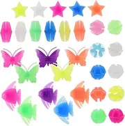 YARNOW 206pcs Colorful Beads for Boys and Girls Fun Clip Decorations for Boys and Girls Easy to Install Riding Style Safe Reflective Design for Toddlers